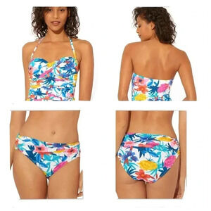 Bleu Rod Beattie A Place In The Sun Twist Front Tankini Top and Bottom Size 6